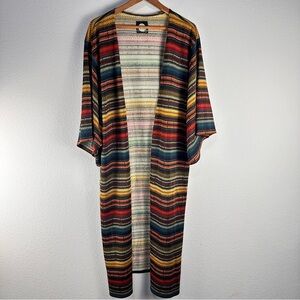 Double D Ranch Striped Duster Sz M‎